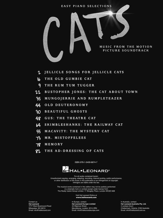 Cats Easy Piano Selections from the Motion Picture Soundtrack 鋼琴 | 小雅音樂 Hsiaoya Music