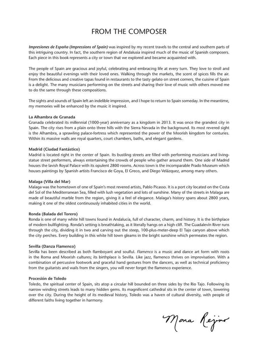 Impresiones de Espana Composer Showcase Hal Leonard Student Piano Library Intermediate Level 作曲家 鋼琴 | 小雅音樂 Hsiaoya Music