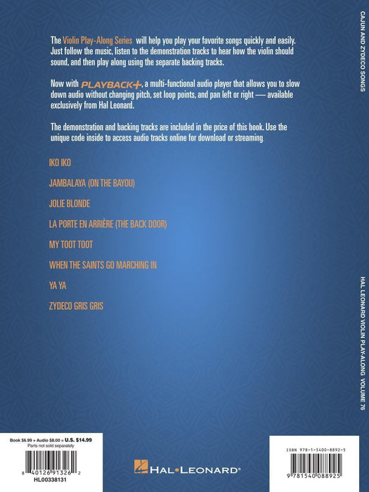 Cajun & Zydeco Songs Violin Play-Along Volume 76 小提琴 | 小雅音樂 Hsiaoya Music
