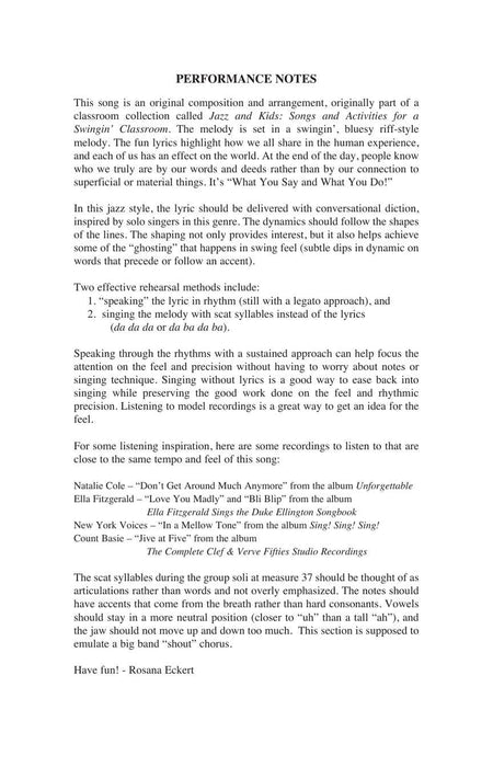 What You Say (and What You Do) | 小雅音樂 Hsiaoya Music