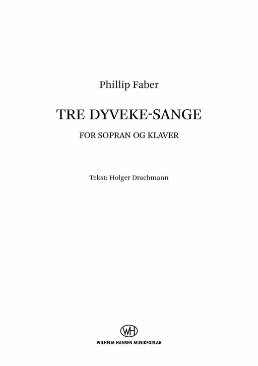 Tre Dyveke-Sange for Soprano and Piano 鋼琴 | 小雅音樂 Hsiaoya Music
