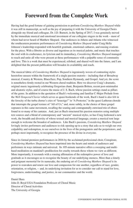 Considering Matthew Shepard: A Choral Suite 合唱 組曲 | 小雅音樂 Hsiaoya Music