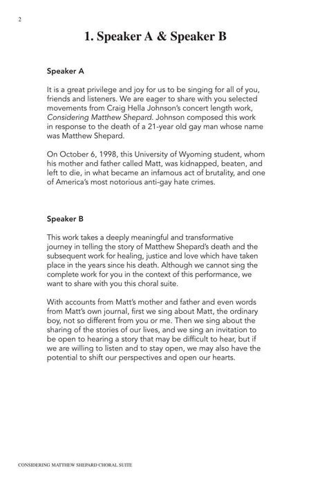 Considering Matthew Shepard: A Choral Suite 合唱 組曲 | 小雅音樂 Hsiaoya Music