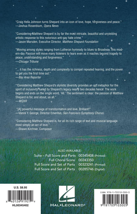 Considering Matthew Shepard: A Choral Suite 合唱 組曲 | 小雅音樂 Hsiaoya Music