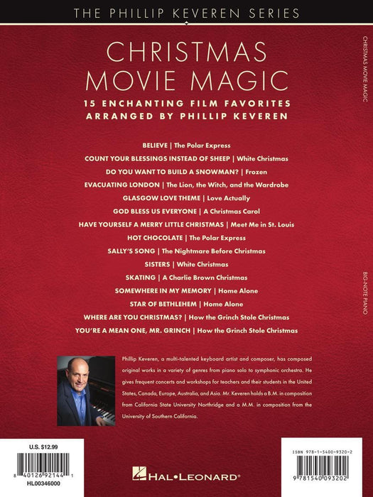 Christmas Movie Magic - 15 Enchanting Film Favorites The Phillip Keveren Series Big-Note Piano 音符鋼琴 | 小雅音樂 Hsiaoya Music