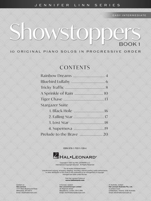 Showstoppers, Book 1 10 Original Easy Intermediate-Level Piano Solos in Progressive Order 鋼琴 獨奏 | 小雅音樂 Hsiaoya Music