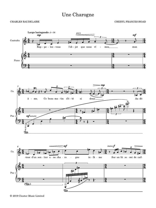 Une Charogne for Contralto and Piano 鋼琴 | 小雅音樂 Hsiaoya Music