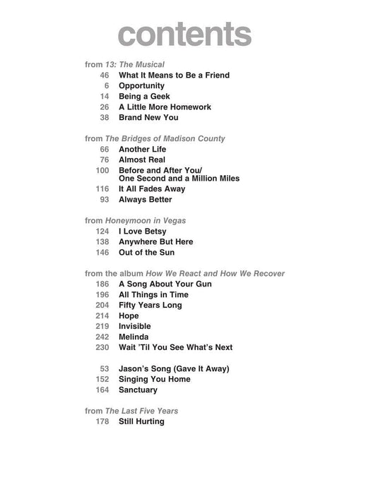 Jason Robert Brown Collection - Volume 2 24 Selections from Shows and Albums | 小雅音樂 Hsiaoya Music