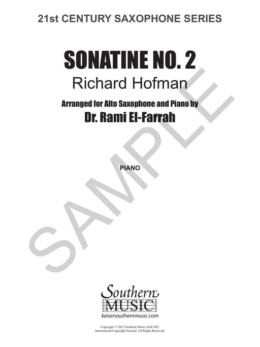 Sonatine No. 2 21st Century Saxophone Series for Alto Sax and Piano 薩氏管 中音薩氏管鋼琴 | 小雅音樂 Hsiaoya Music