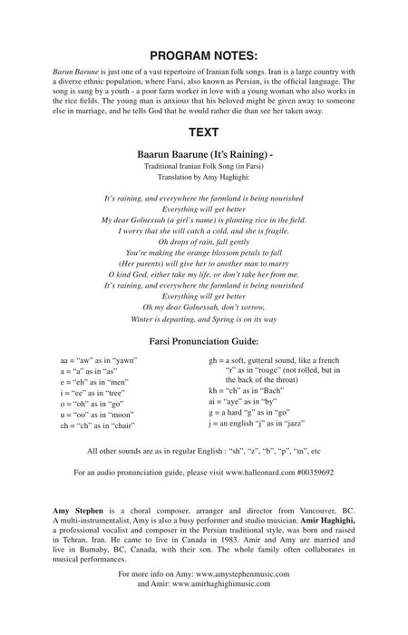 Barun Barune Carrie Tennant Choral Series 合唱 | 小雅音樂 Hsiaoya Music