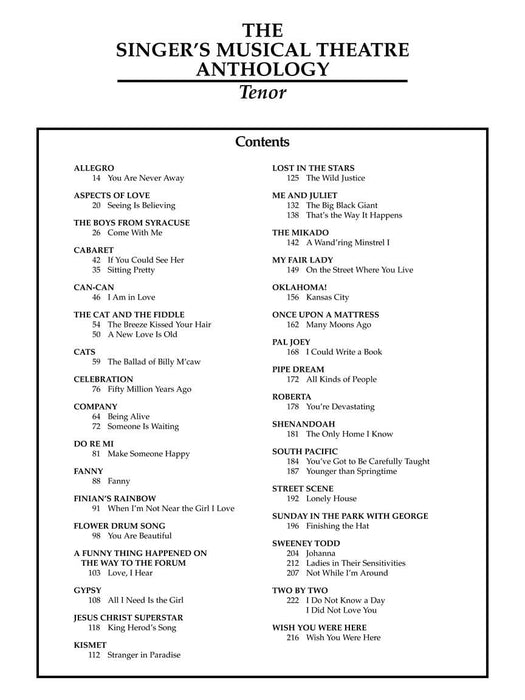 The Singer's Musical Theatre Anthology - Volume 1, Revised Tenor Book Only | 小雅音樂 Hsiaoya Music