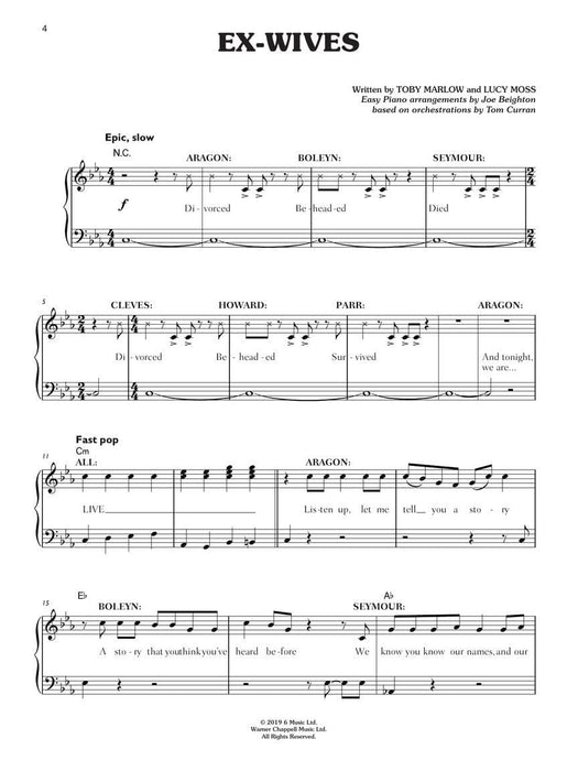 Six: The Musical Easy Piano Selections 鋼琴 | 小雅音樂 Hsiaoya Music