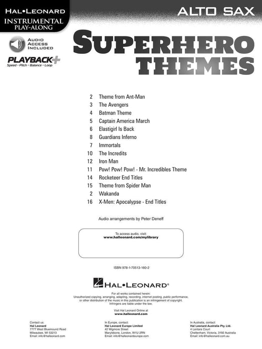 Superhero Themes Instrumental Play-Along for Alto Sax 中音薩氏管 | 小雅音樂 Hsiaoya Music