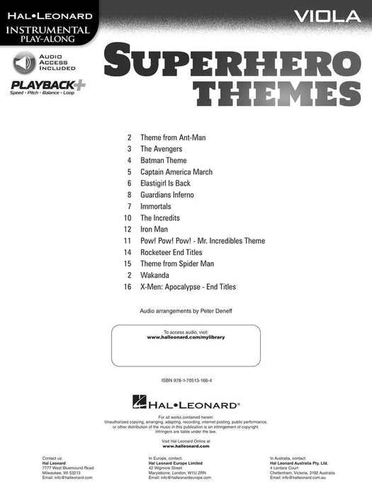 Superhero Themes Instrumental Play-Along for Viola 中提琴 | 小雅音樂 Hsiaoya Music