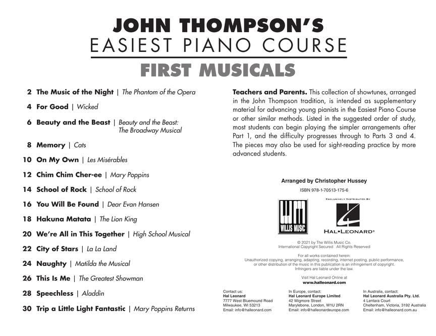 First Musicals John Thompson's Easiest Piano Course 鋼琴 | 小雅音樂 Hsiaoya Music