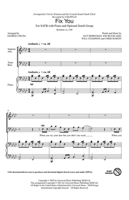 Fix You Carrie Tennant Choral Series 合唱 | 小雅音樂 Hsiaoya Music