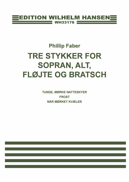 Tre Stykker for Soprano, Alto, Flute and Viola Score 中音長笛 中提琴 | 小雅音樂 Hsiaoya Music