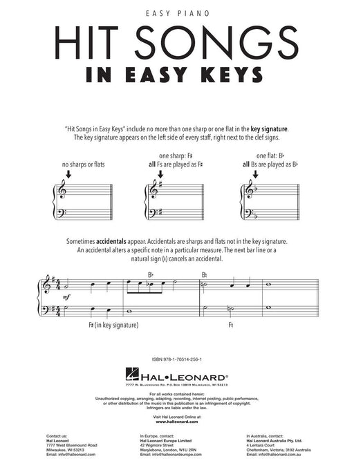 Hit Songs - In Easy Keys Never More Than One Sharp or Flat! 鋼琴 升記號 歌 | 小雅音樂 Hsiaoya Music