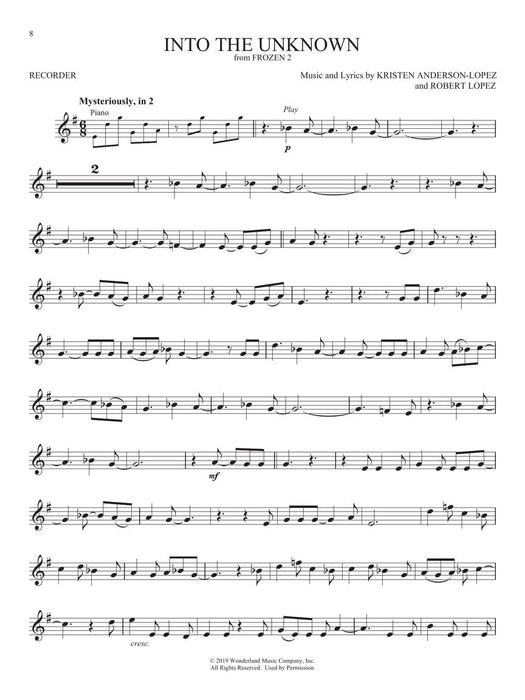 Favorite Disney Songs Instrumental Play-Along for Recorder 歌 | 小雅音樂 Hsiaoya Music