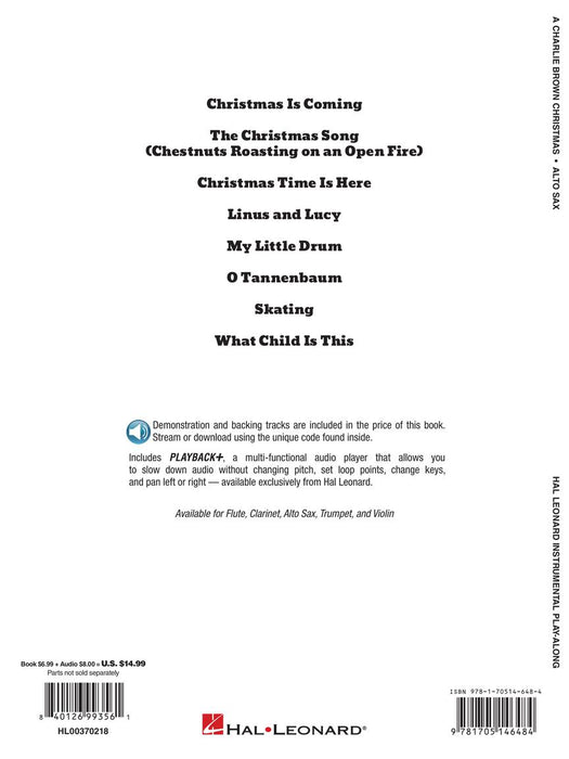 A Charlie Brown Christmas(TM) Alto Sax Book with Online Audio 薩氏管 中音薩氏管 | 小雅音樂 Hsiaoya Music