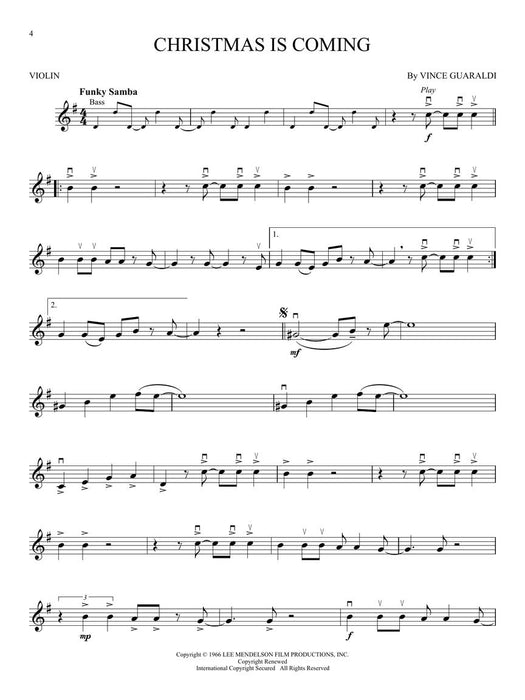 A Charlie Brown Christmas(TM) Violin Book with Online Audio 小提琴 | 小雅音樂 Hsiaoya Music