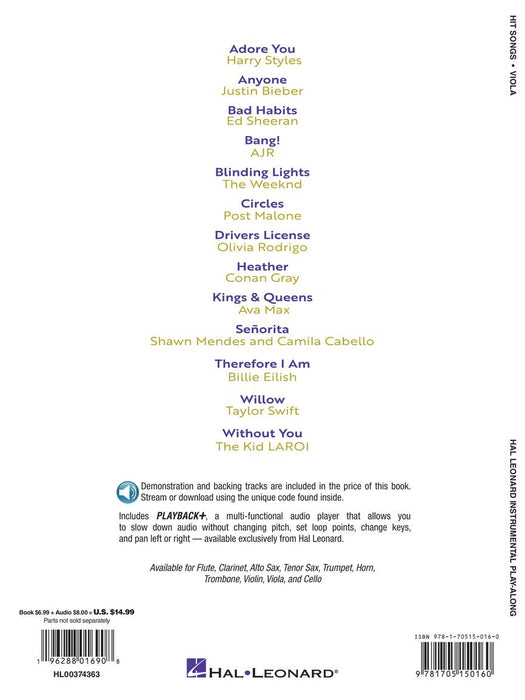 Hit Songs Viola Play-Along 中提琴 歌 | 小雅音樂 Hsiaoya Music