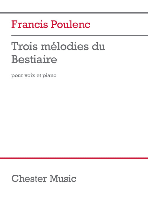 Trois Mélodies du Bestiaire for Voice and Piano 浦朗克 鋼琴 | 小雅音樂 Hsiaoya Music