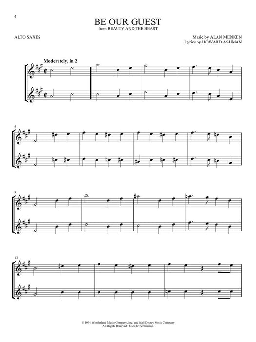 Disney Favorites for Two Easy Instrumental Duets - Alto Sax Edition 中音薩氏管 二重奏 | 小雅音樂 Hsiaoya Music