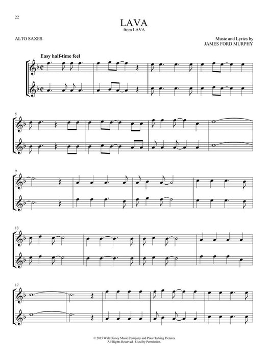 Disney Favorites for Two Easy Instrumental Duets - Alto Sax Edition 中音薩氏管 二重奏 | 小雅音樂 Hsiaoya Music