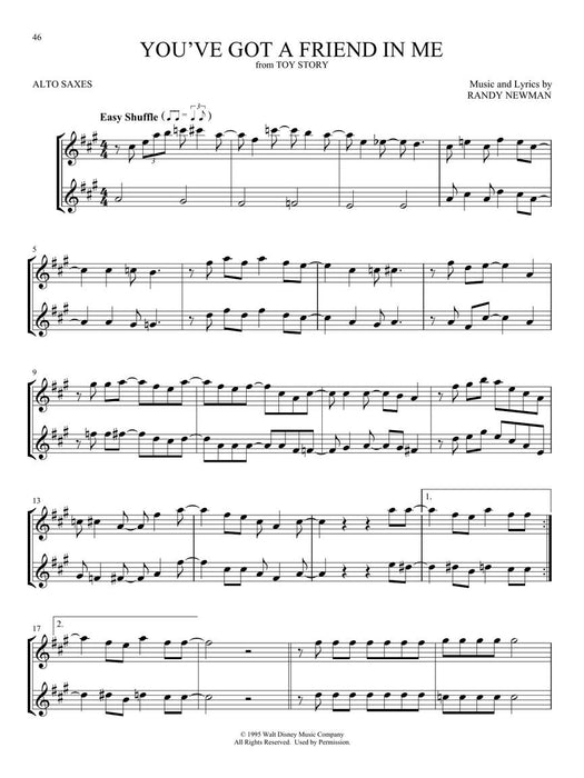 Disney Favorites for Two Easy Instrumental Duets - Alto Sax Edition 中音薩氏管 二重奏 | 小雅音樂 Hsiaoya Music