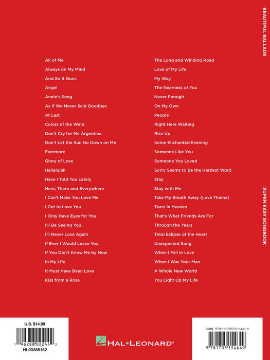 Beautiful Ballads - Super Easy Songbook 鋼琴 敘事曲 | 小雅音樂 Hsiaoya Music