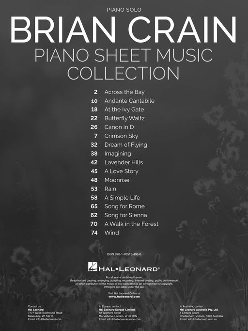 Brian Crain - Piano Sheet Music Collection 鋼琴 | 小雅音樂 Hsiaoya Music
