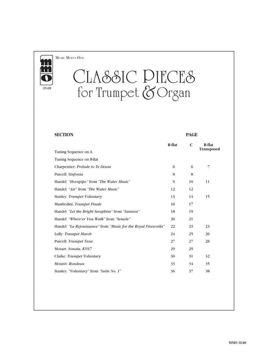 Classic Pieces for Trumpet & Organ Book/Online Audio 小品 小號 管風琴 | 小雅音樂 Hsiaoya Music