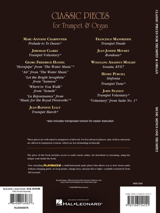 Classic Pieces for Trumpet & Organ Book/Online Audio 小品 小號 管風琴 | 小雅音樂 Hsiaoya Music