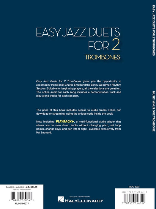 Easy Jazz Duets for Two Trombones and Rhythm Section Music Minus One Trombone 爵士音樂二重奏 長號 節奏樂節 長號 | 小雅音樂 Hsiaoya Music