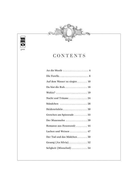 Schubert German Lieder - High Voice, Vol. I 舒伯特 高音 | 小雅音樂 Hsiaoya Music