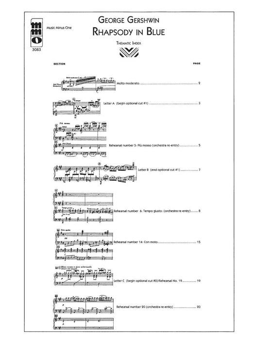 Gershwin - Rhapsody in Blue Music Minus One Piano 蓋希文 藍色狂想曲 鋼琴 | 小雅音樂 Hsiaoya Music