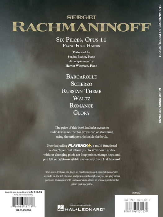 Rachmaninov - Six Pieces, Opus 11 Music Minus One Piano 拉赫瑪尼諾夫 小品 作品 鋼琴 | 小雅音樂 Hsiaoya Music
