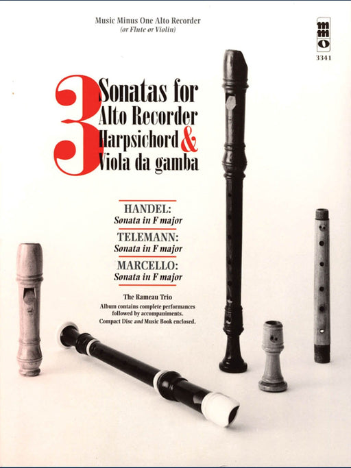 3 Sonatas for Alto Recorder, Harpsichord & Viola da Gamba Music Minus One Alto Recorder 奏鳴曲 中音 古提琴 中音 | 小雅音樂 Hsiaoya Music