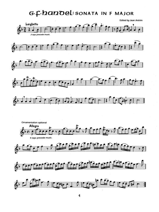 3 Flute Sonatas - Handel, Telemann, Marcello Music Minus One Flute 長笛 奏鳴曲 大提琴 長笛 | 小雅音樂 Hsiaoya Music