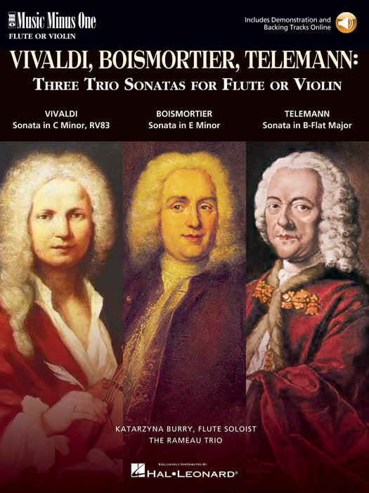 3 Trio Sonatas: Vivaldi, Boismorter and Telemann Music Minus One Flute or Violin 三重奏 奏鳴曲 長笛 小提琴 | 小雅音樂 Hsiaoya Music