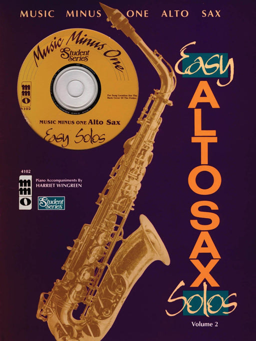 Easy Alto Sax Solos - Volume 2 Music Minus One Alto Saxophone 中音薩氏管獨奏 中音薩氏管 | 小雅音樂 Hsiaoya Music