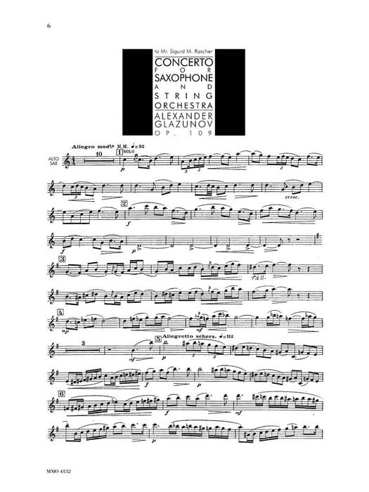 Glazunov - Concerto in E-flat Major, Op. 109; Von Koch - Concerto in E-flat Major Music Minus One Alto Saxophone 葛拉祖諾夫 協奏曲 協奏曲 中音薩氏管 | 小雅音樂 Hsiaoya Music