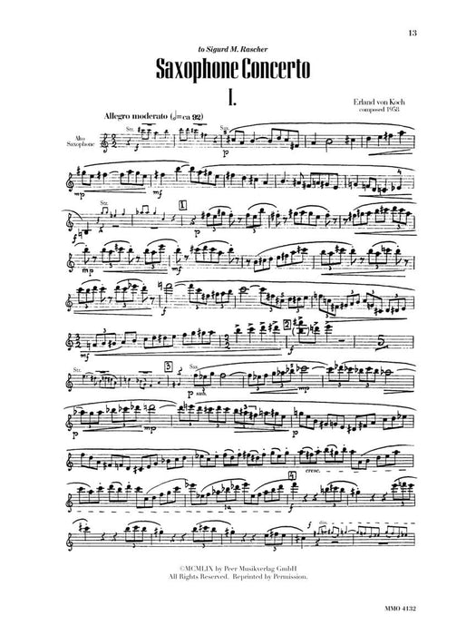 Glazunov - Concerto in E-flat Major, Op. 109; Von Koch - Concerto in E-flat Major Music Minus One Alto Saxophone 葛拉祖諾夫 協奏曲 協奏曲 中音薩氏管 | 小雅音樂 Hsiaoya Music