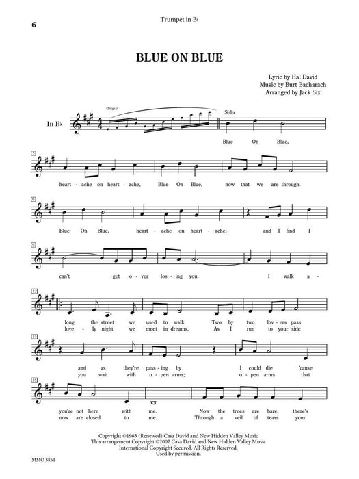 Play the Music of Burt Bacharach Music Minus One Trumpet 小號 | 小雅音樂 Hsiaoya Music