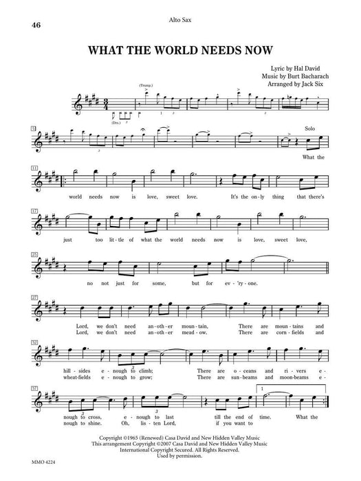Play the Music of Burt Bacharach Alto or Tenor Saxophone 中音 薩氏管 | 小雅音樂 Hsiaoya Music