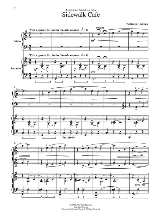 Sidewalk Cafe 1 Piano, 4 Hands/Early Intermediate Level 鋼琴 | 小雅音樂 Hsiaoya Music