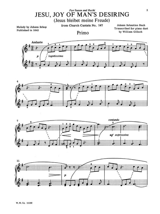 Jesu, Joy of Man's Desiring 1 Piano, 4 Hands/Early Advanced Level 巴赫約翰‧瑟巴斯提安 耶穌 吾民仰望的喜悅 鋼琴 | 小雅音樂 Hsiaoya Music