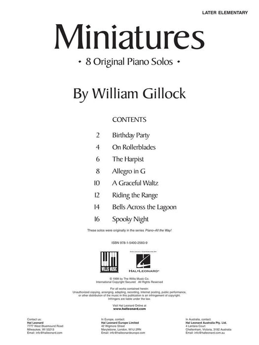 Miniatures Later Elementary Level | 小雅音樂 Hsiaoya Music