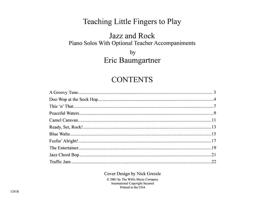 Teaching Little Fingers to Play Jazz and Rock - Book only Teaching Little Fingers to Play/Early Elementary Level 爵士音樂 | 小雅音樂 Hsiaoya Music